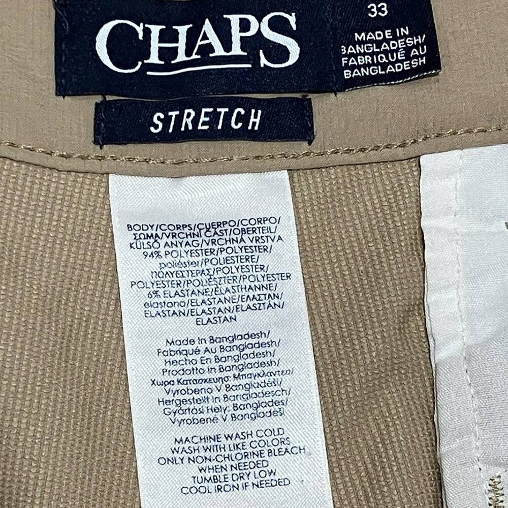 Chaps Beige Khaki Stretch Cargo Shorts Size 33 - Picture 6 of 7